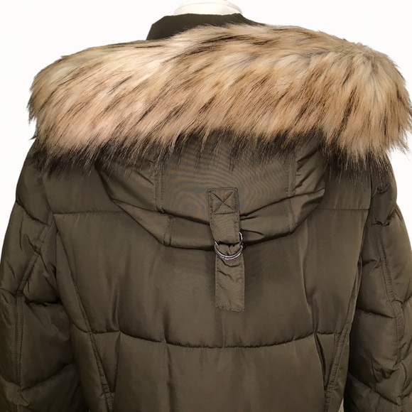DKNY Faux-Fur Trim Hooded Women’s Parka/Coat - S - Picture 9 of 17